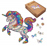 Unicorn Wood Puzzle XL suurus (600 t&uuml;kki) Fantasy Puzzles