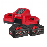 Milwaukee aku M18 FB6 6,0 Ah 2 tk + M18 DBSC laadija