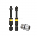 DeWalt l&ouml;&ouml;kotsak Impact Torsion PH2 x 50 mm 2 tk + magnetj&otilde;u tugevdaja