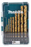10-osaline metallipuuride komplekt Makita HSS-TIN, 1,0-10,0 mm