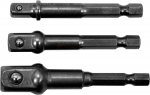 Padruniadapterite komplekt Yato, 1/4" + 3/8" + 1/2"