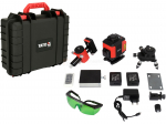 YATO joonlaser 4D, max 30 m, &plusmn; 2 mm / 10 m, roheline kiir
