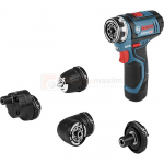 Bosch akutrell-kruvikeeraja GSR 12V-15 FC 2 x 2,0 Ah + 3 lisaadapterit