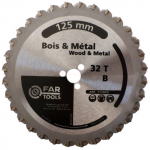 Saeketaste komplekt Far Tools 125 x 12mm ja 125 x 28mm, 32 hammast, puidule ja metallile