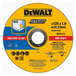 L&otilde;ikeketas DeWalt FASTCUT 125 x 1,0 x 22,23 mm INOX