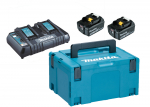 Makita komplekt 18 V 2 x BL1850B, DC18RD, MAKPAC