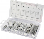 YATO neetmutrite komplekt M3-M10, alumiiniumist, 150-osaline