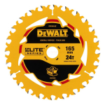 DeWalt saeketas ELITE General Purpose 165 x 20 mm 24T, DT4100-QZ