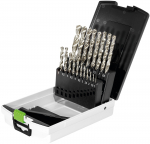 Festool spiraalpuuride komplekt 1-10 mm, HSS, 19-osaline