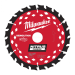 Milwaukee saeketas NITRUS Carbide 190 x 30 x 1,6 mm, 24 hammast, lammutust&ouml;&ouml;deks