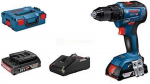 Bosch akutrell-kruvikeeraja GSR 18V-55 + L-Boxx 2 x 2,0 Ah