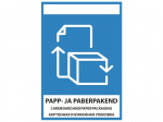 Papp- ja paberpakendi kleebis 15 x 21 cm