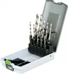 Festool spiraalpuuride komplekt 3-10 mm, HSS, CENTROTEC hoidikusse, 10-osaline, 495128