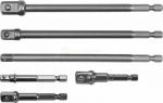 YATO adapterite komplekt HEX 1/4", 1/4", 3/8" ja 1/2" padrunitele, 6-osaline