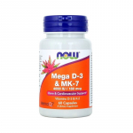NOW Mega D-3 4000 - MK-7 60 kaps.