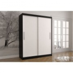 Riidekapp VISTA 04 (150 cm) must/valge