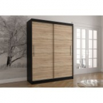 Riidekapp VISTA 04 (150 cm) must / sonoma tamm