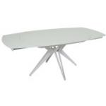 HT93018 130-190x100 klaasist valge laud