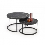 JAVA komplekt 2 spl. lauad, must marmor/must