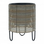 Lillepott WICKER D36xH48cm, beež-hall