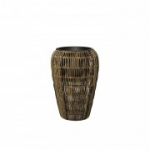 Lillepott WICKER D26xH38cm, plastikust punutud, v&auml;rvus: pruun
