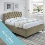 ZETA voodi HARMONY TOP madratsiga (86864) 160x200cm, pesusahtliga, polster m&ouml;&ouml;blitekstiilist, v&auml;rvus: beež
