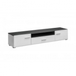 SOLIDO TWIN TV-alus Norra m&auml;nnipuidust must/valge l&auml;ikiv MDF