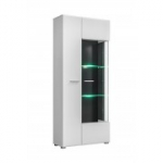 SOLIDO TWIN vitriinkapp vasak Norra m&auml;nd must/valge l&auml;ikiv MDF