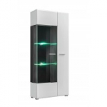 SOLIDO TWIN parem vitriinkapp Norra m&auml;nnist must/valge l&auml;ikiv MDF