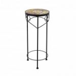 Lillealus MOROCCO D25xH60cm, mosaiikpind v&auml;rviliste motiividega, must metallraam