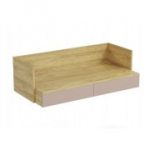 MOBIUS DESK 2S korpus: naturaalne hikkori, fassaadid - antiikroosa (1p=1tk)