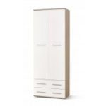 LIMA REG2 raamaturiiul sonoma tamm/valge (2p=1tk)