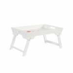 Kandik jalgadel SWEET HOME 48x32xH25cm, valge, puidust