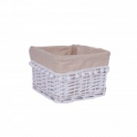 Korv MAX-5, 22x22xH15cm, vitstest, v&auml;rvus: valge, kangaga