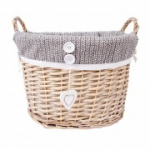 Ovaalne korv WILLI GREY, P: 45x32xH30cm, hall