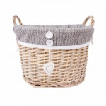 Ovaalne korv WILLI GREY, M: 36x26xH26cm, hall