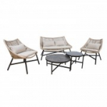 Aiam&ouml;&ouml;bli komplekt HELSINKI diivan, 2 tooli ja 2 lauda, beež