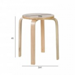 Taburet SIXTY-1 D41xH45cm, materjal: liimpuit kasespooniga, v&auml;rvus: naturaalne