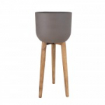 LIIVAKIVIST lillepott puitjalgadel D36,5xH86cm, pruun