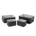 Karp LIDA FELT 20x15,5xH12cm, tumehall