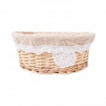 Ovaalne korv WILLI LACE, L: 46x34xH18cm, helepruun