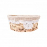 Ovaalne korv WILLI LACE, M: 39x28xH16cm, helepruun