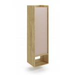 MOBIUS BOOKCASE 1D &uuml;mbris: naturaalne hikkori, fassaadid - antiikroosa (2tk=1tk)