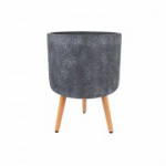 Lillepott EDEN D37xH30cm jalgadel, tume