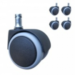 Tooli rattad 5tk/komplekt, l&auml;bim&otilde;&otilde;t 50mm, tihvt: 11mm, piduriga