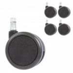 Rattad 5 tk / D65 mm, tihvt 11 mm, isepidurduv, materjal: kumm, universaal