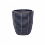 Lillepott WICKER 28x28x30cm, plastikpunutis, v&auml;rvus: tumehall