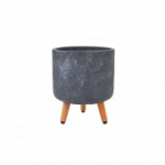 Lillepott EDEN D27xH22cm jalgadel, tume