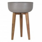 Lillepott SANDKIVI D40xH56,5cm, materjal: komposiitkivi, v&auml;rvus: pruun, jalad: akaatsia