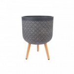 Lillepott PAO D37xH52cm jalgadel, tumepruun